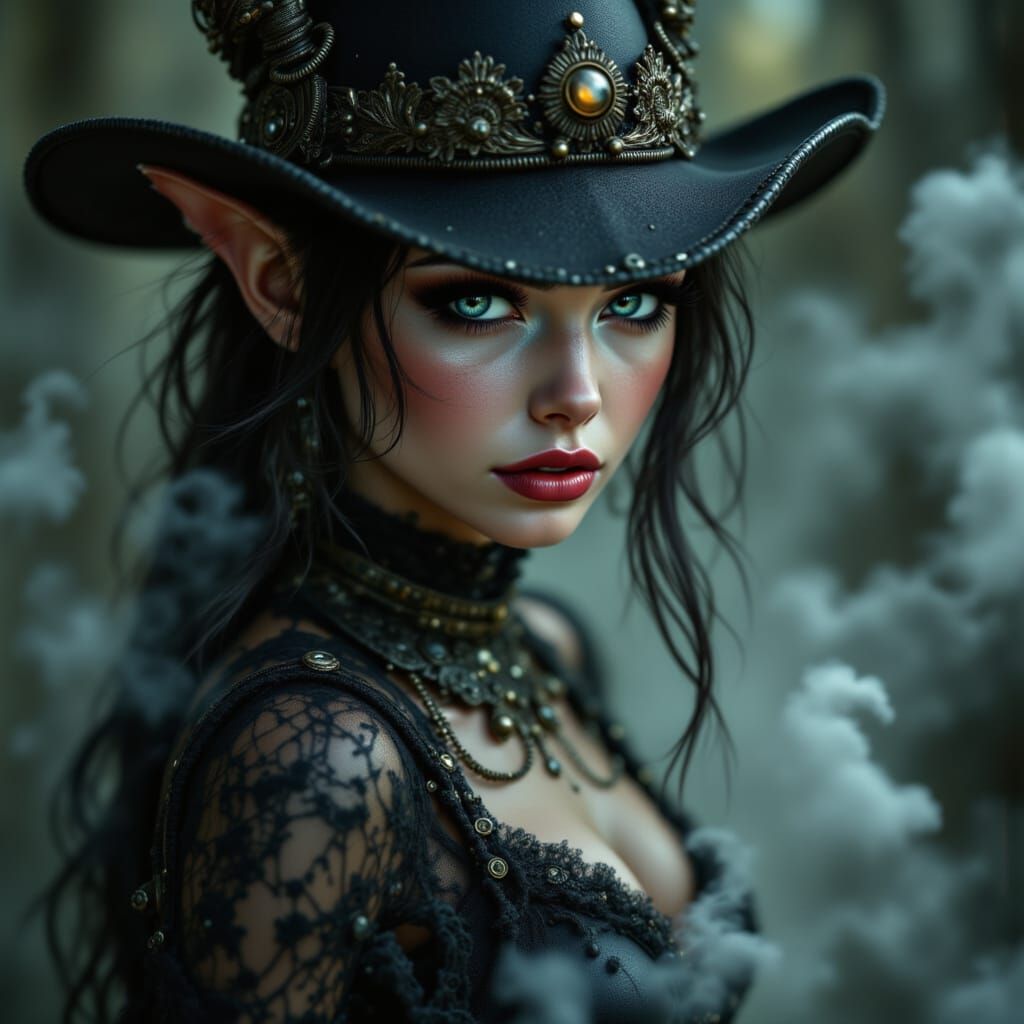 Breathtaking She-Elf in Bauhaus Style