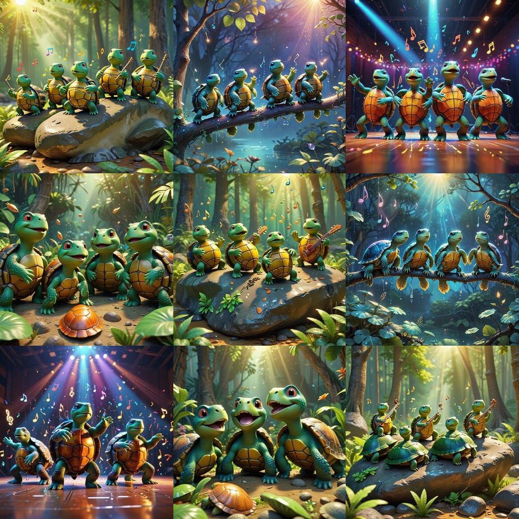 Singing Turtles Generated by AI