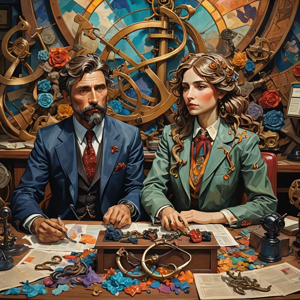 News Anchors Report on Wax Art in Art Nouveau Style