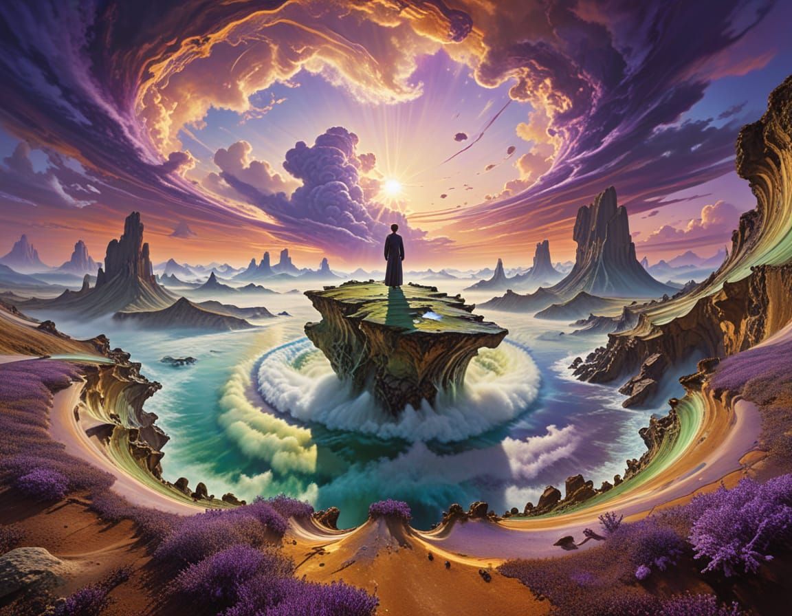 Surreal Landscape of Twisting Infinity