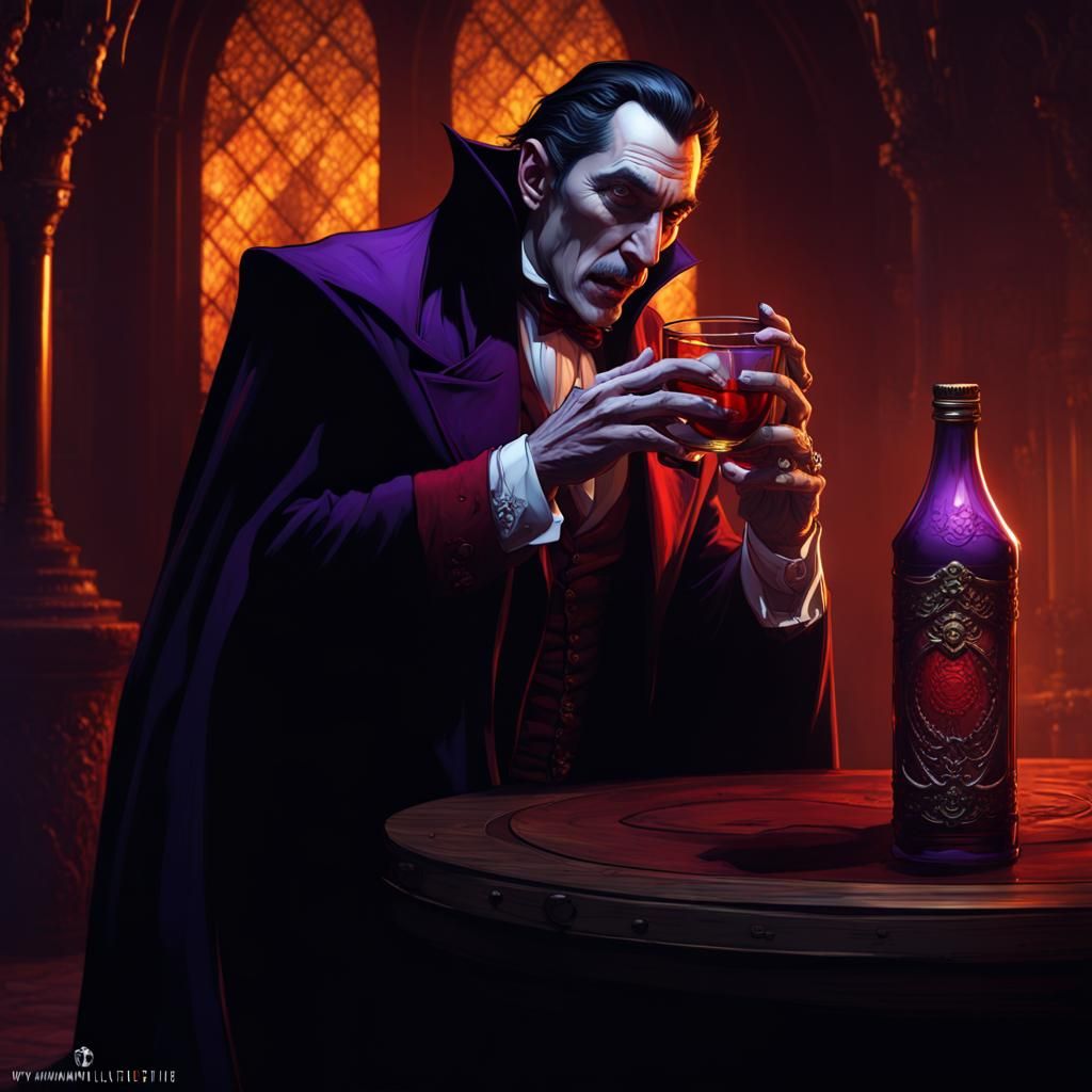 Dracula and Trueblood, Dark Fantasy Concept Art