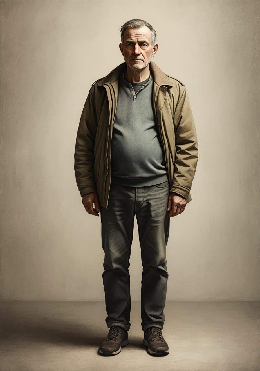 Earthy Portrait of a Man in Casual Attire