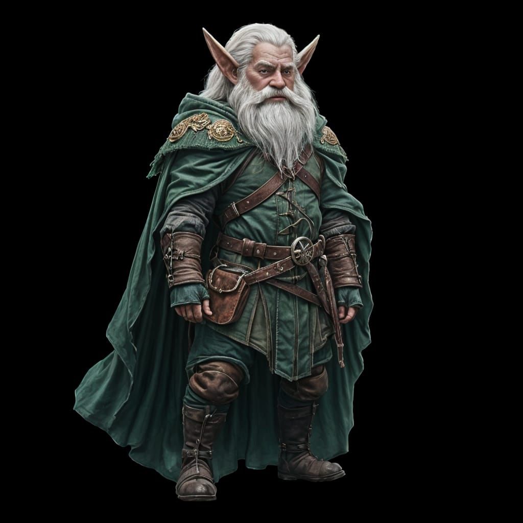 Gnome Adventurer Portrait in Detailed Matte Painting