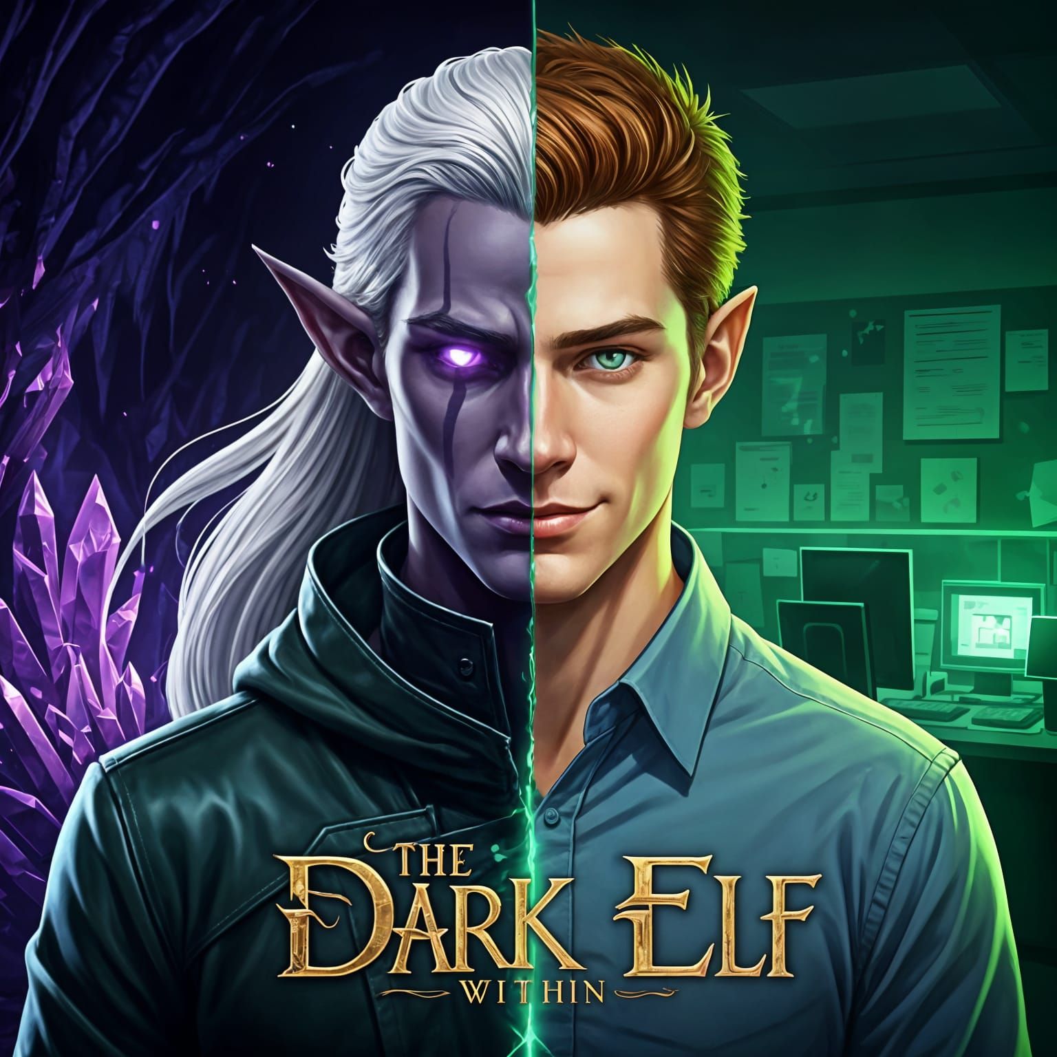 The Dark Elf Within: Movie Poster in Gothic Style