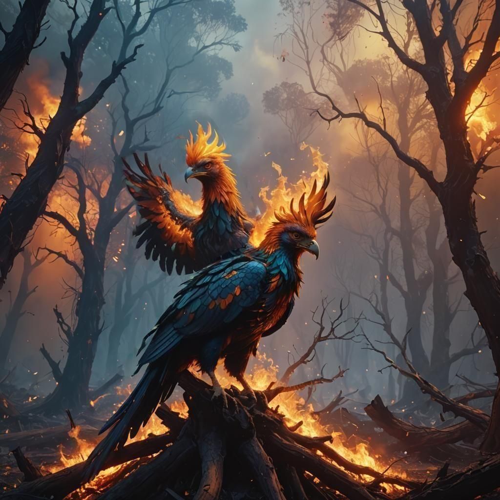 Flaming Phoenix Emerges in Post-Apocalyptic Fantasy