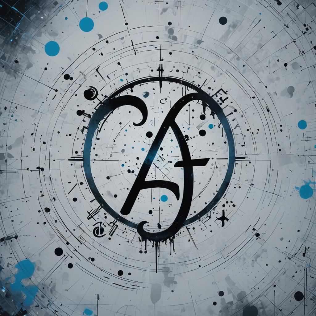 Infinity Symbol with Equations in Detailed Digital Art