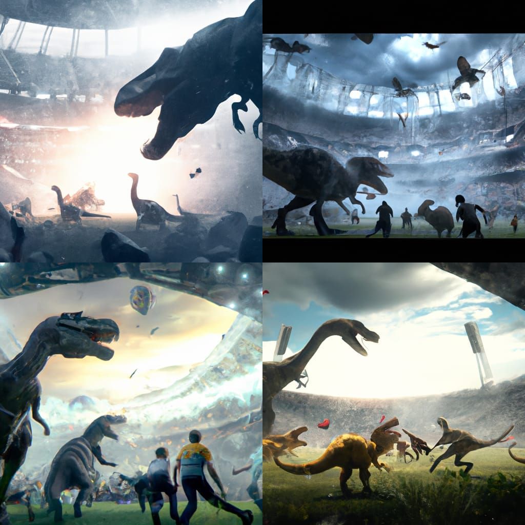 Dinosaus VS Humans at Wembley, Dinos 976-0 Humans (deaths caused)