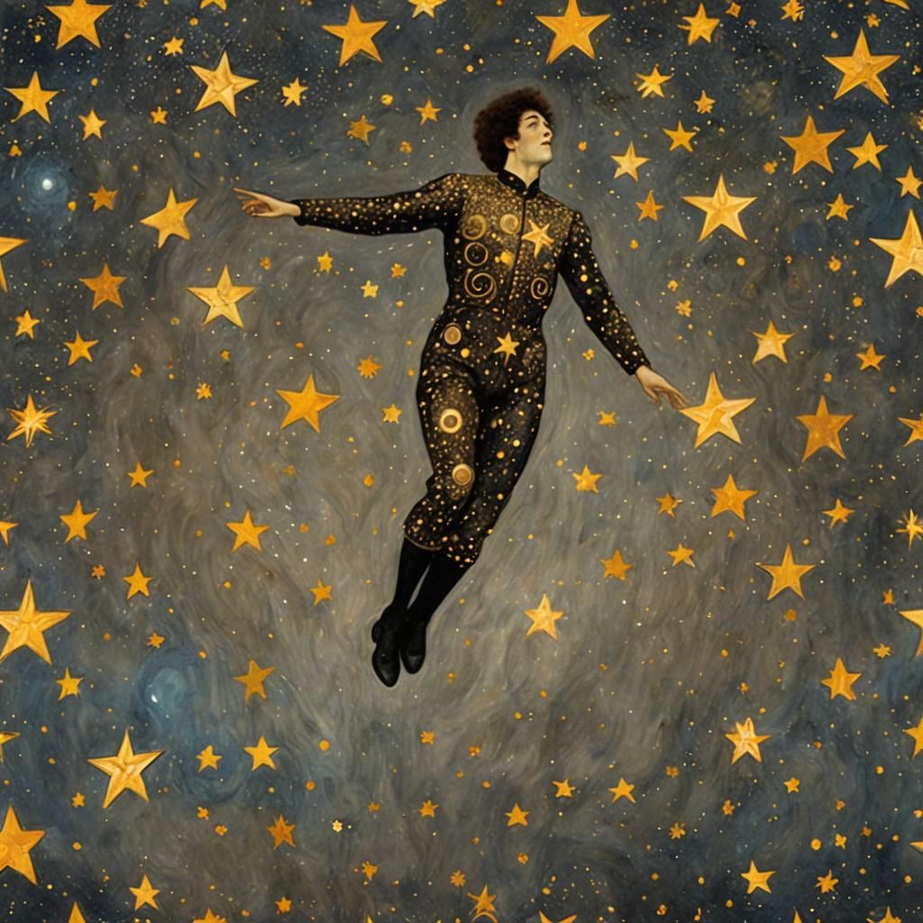 Star man in the sky Klimt
