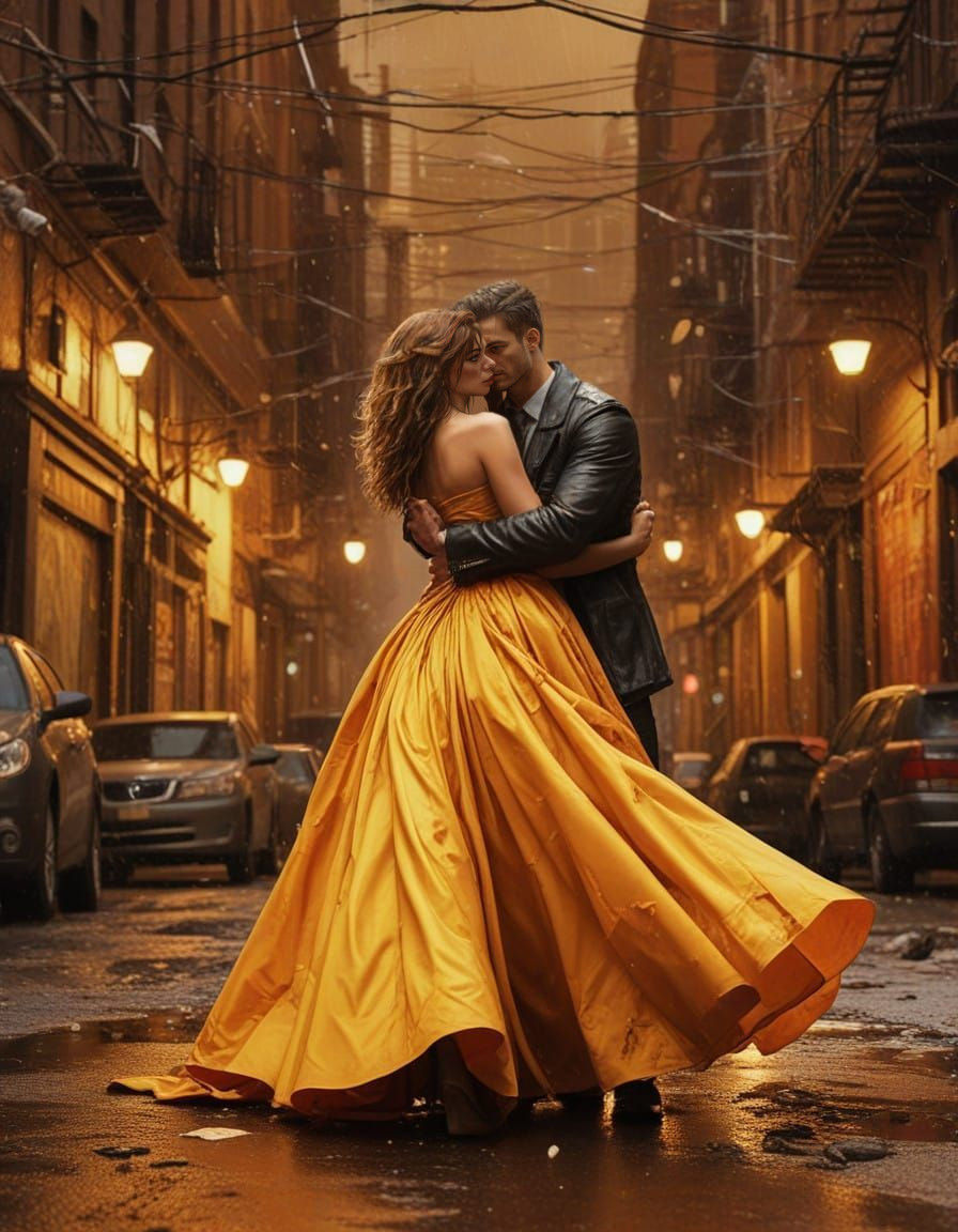 Passionate Love and Hate Entwined in Dark, Vibrant Graffiti....