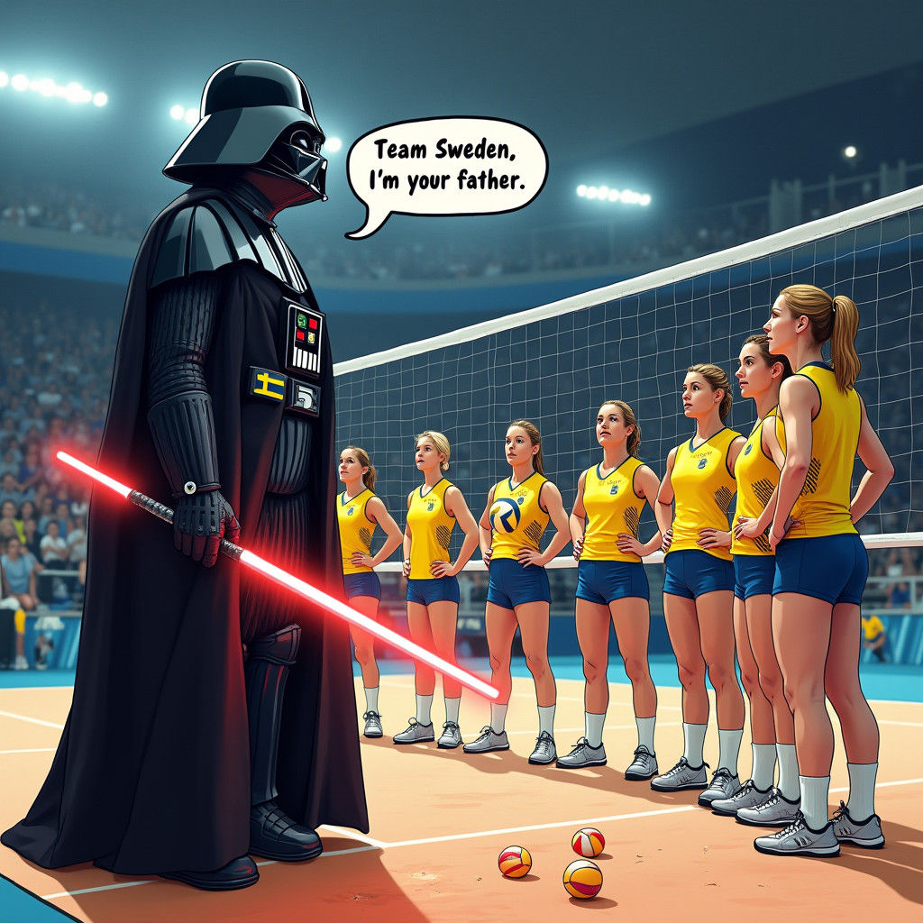 Darth Vader Meets the Swedish Volleyball Team