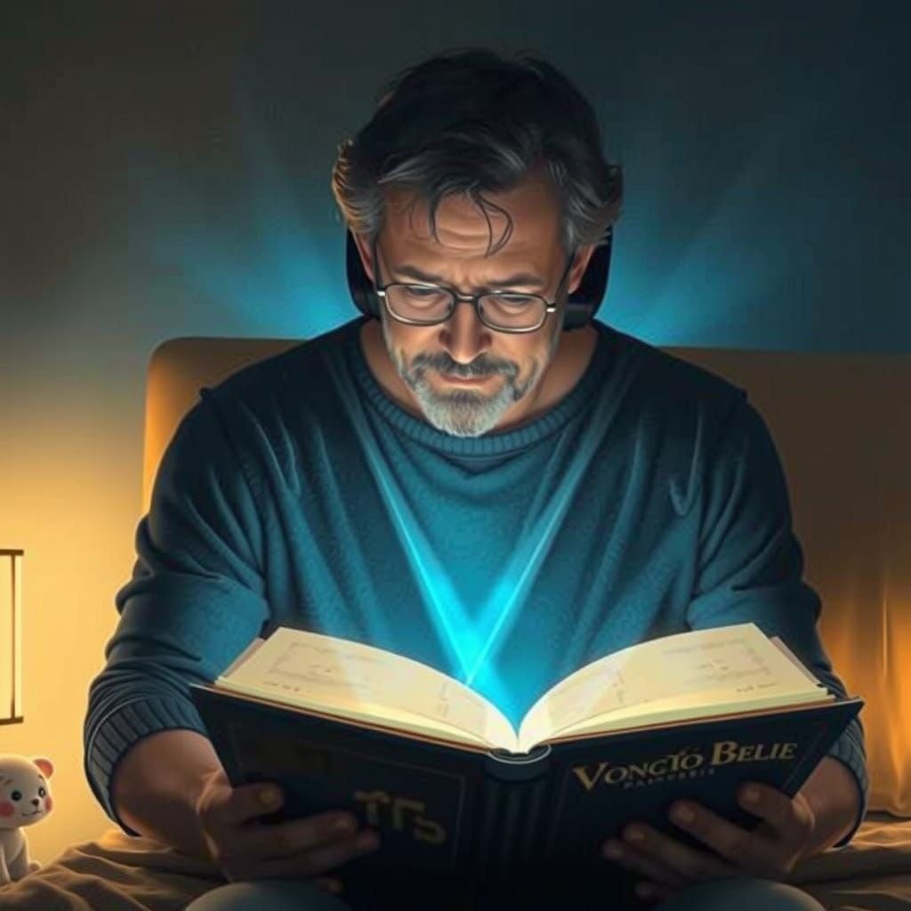 Bedtime Story with Holographic Adventure in Matte Painting S...