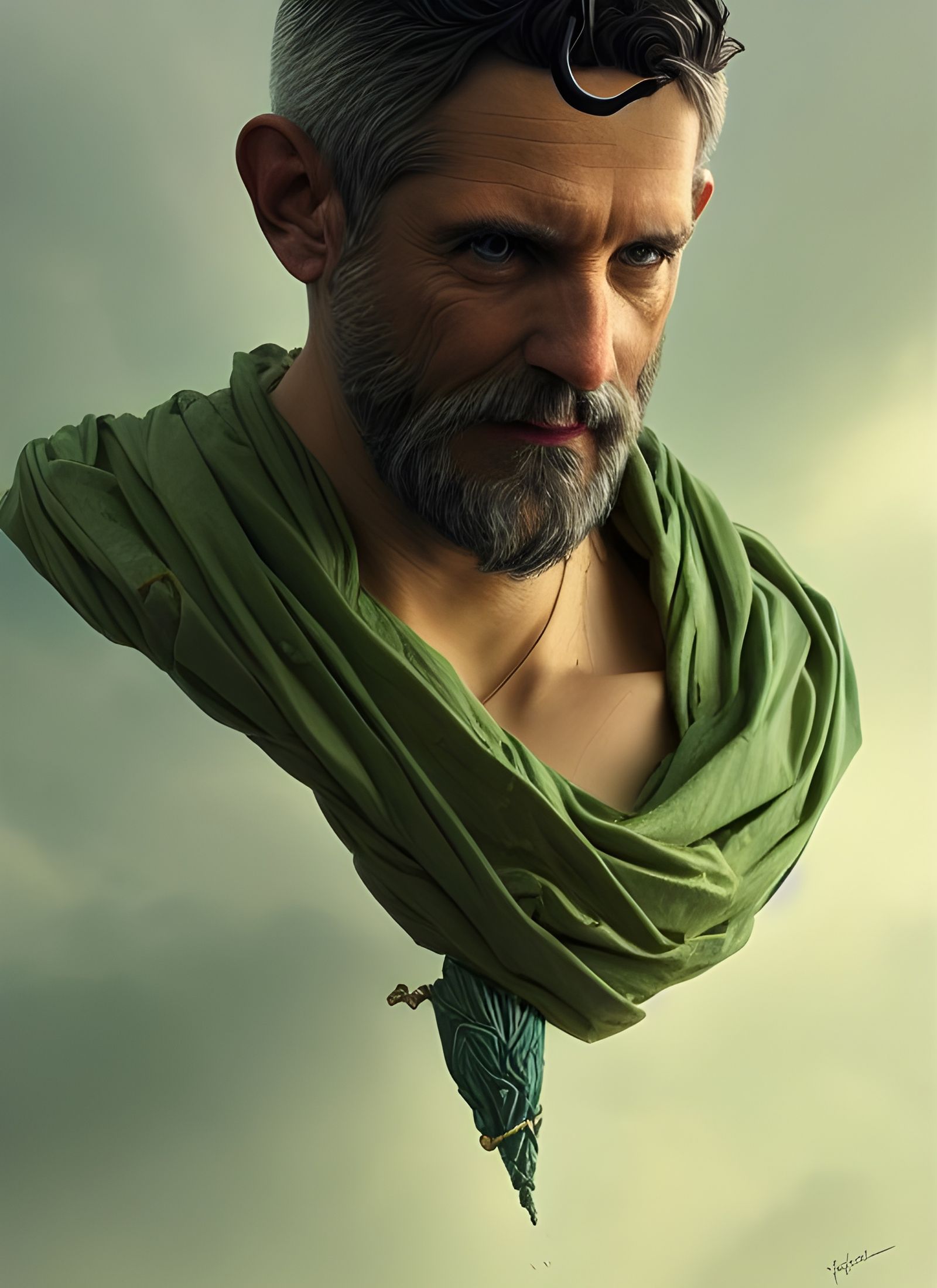 Hermes God of Trade in Hyper-Detailed Illustration