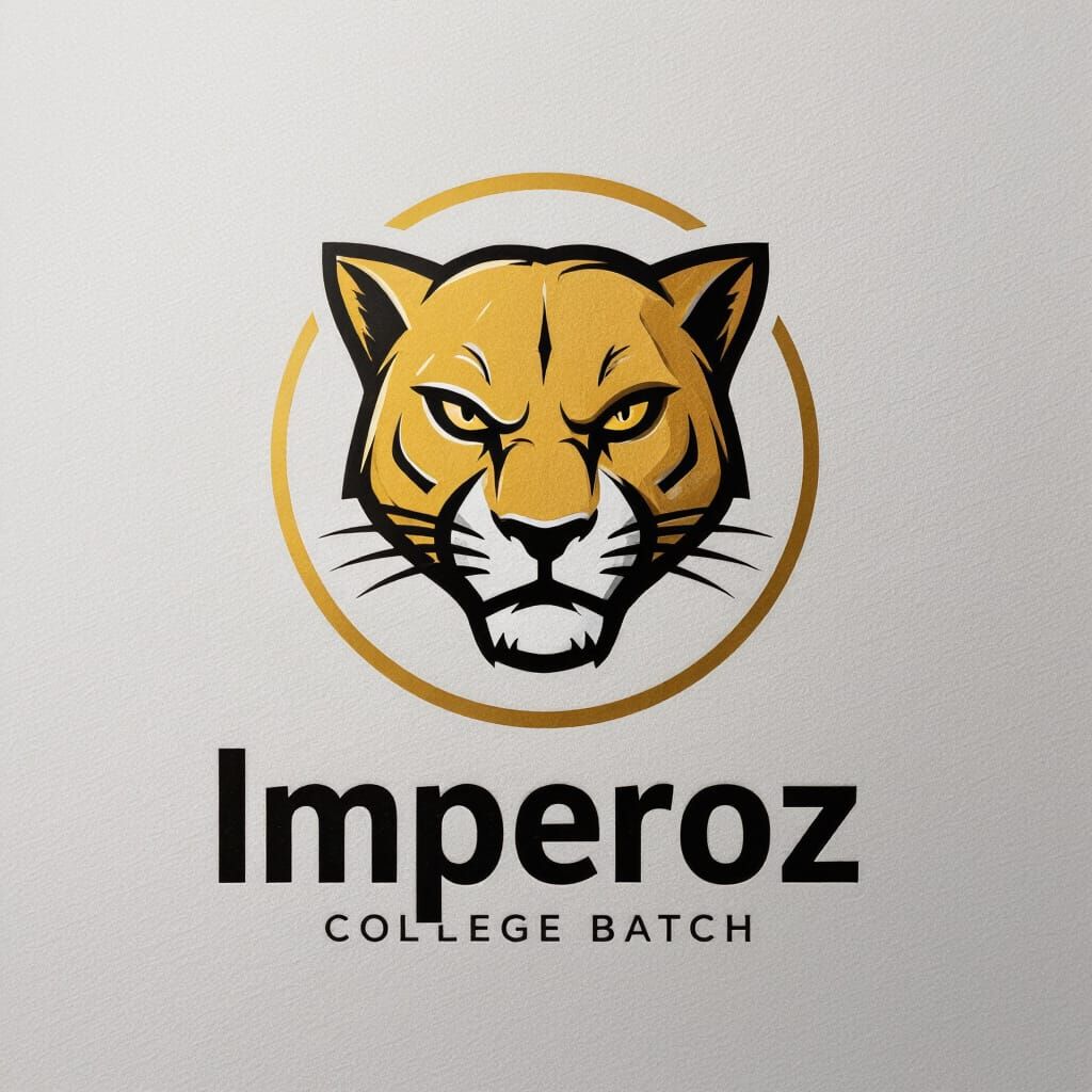 Golden Panther Minimalist College Batch Logo