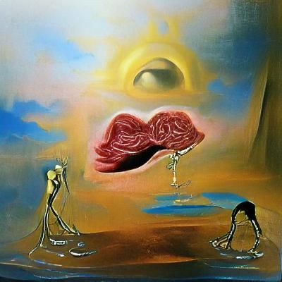 Surreal Self Love: Melting Oil Canvas in Dali Style