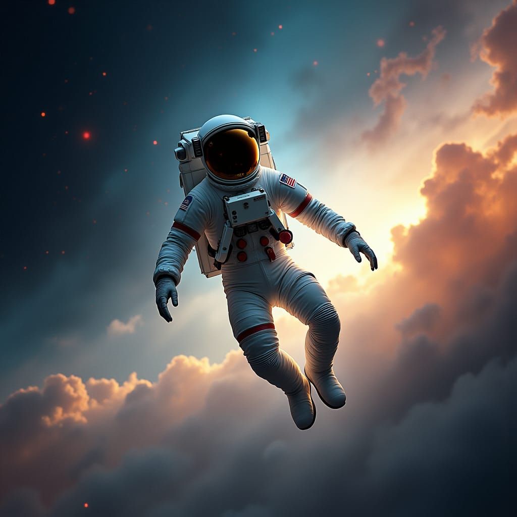 Astronaut Dancing in Space, Cinematic Film Still