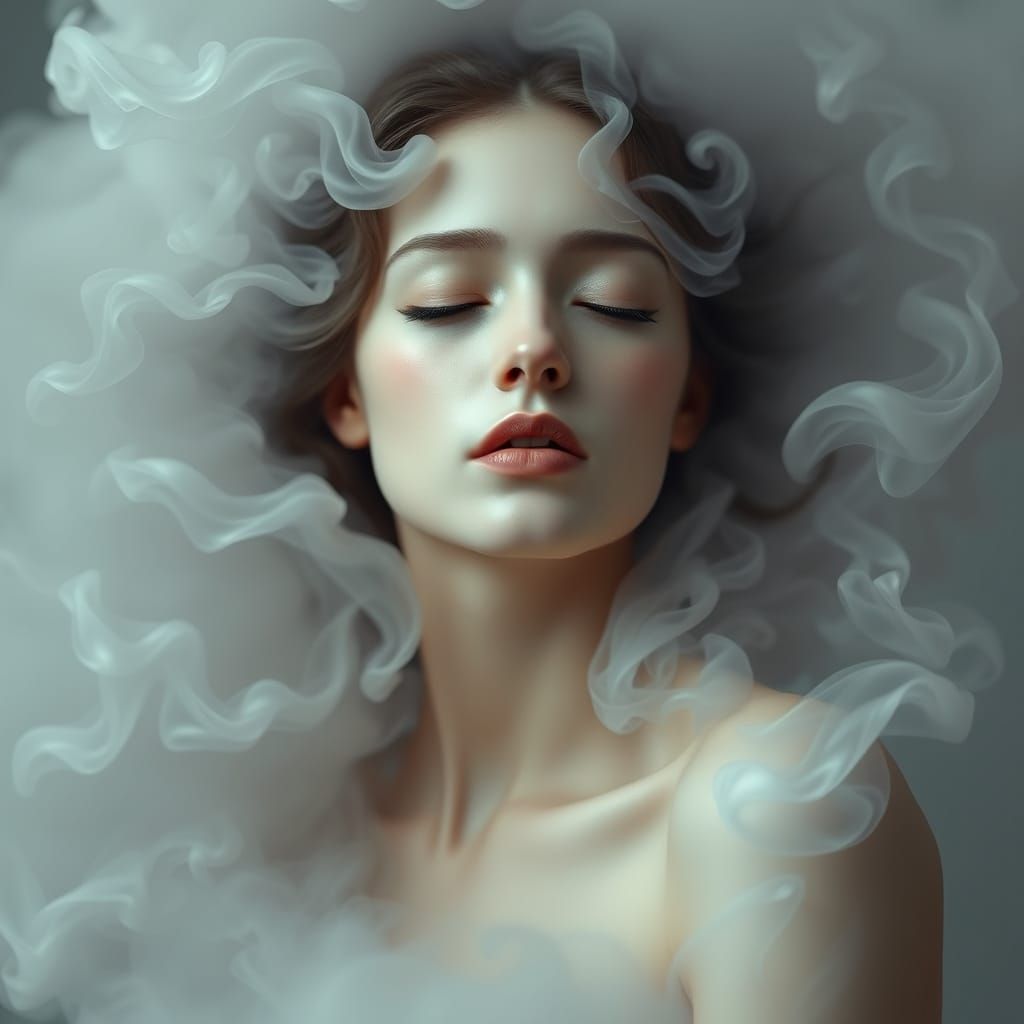 Celestial Goddess in Dreamlike Motion