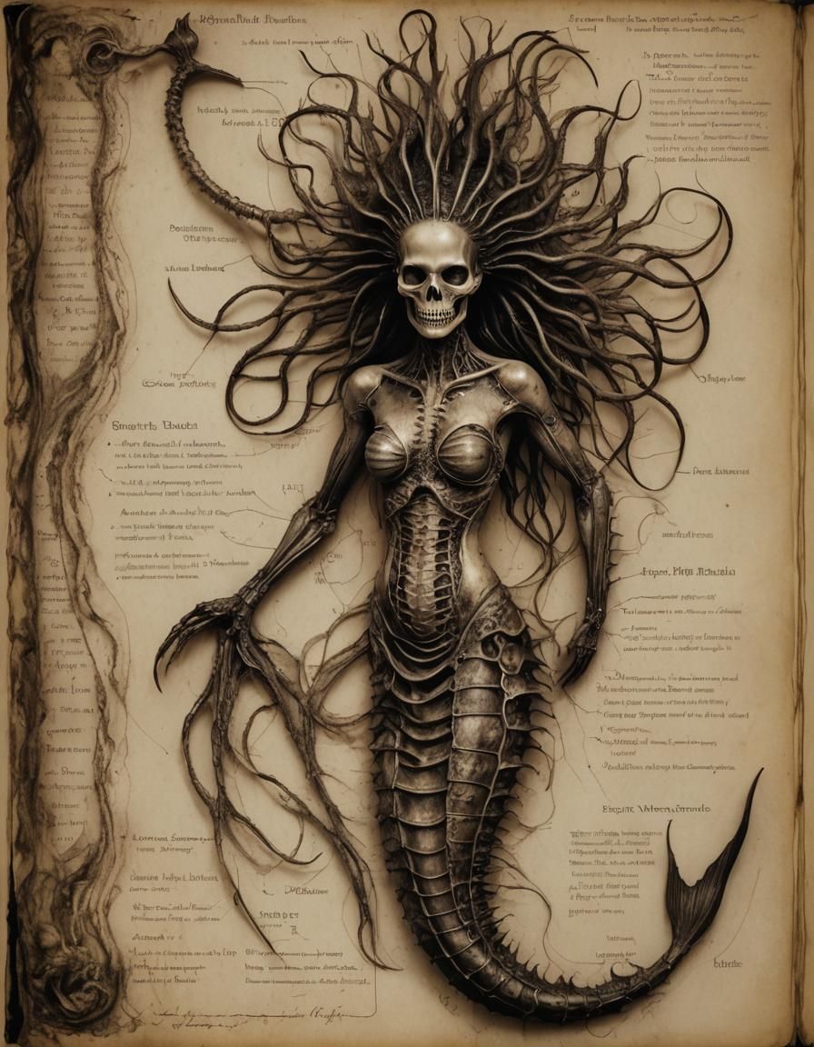 Burnt Page: Deep Sea Mermaid Anatomy