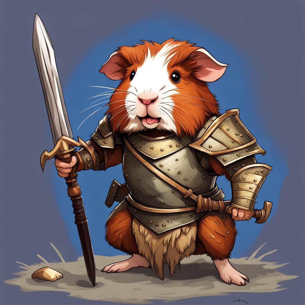 Guinea Pig Ready for Battle