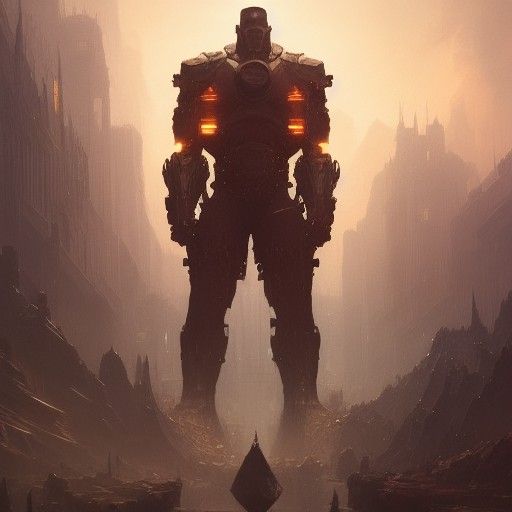 Epic Dark Fantasy Colossus Concept Art