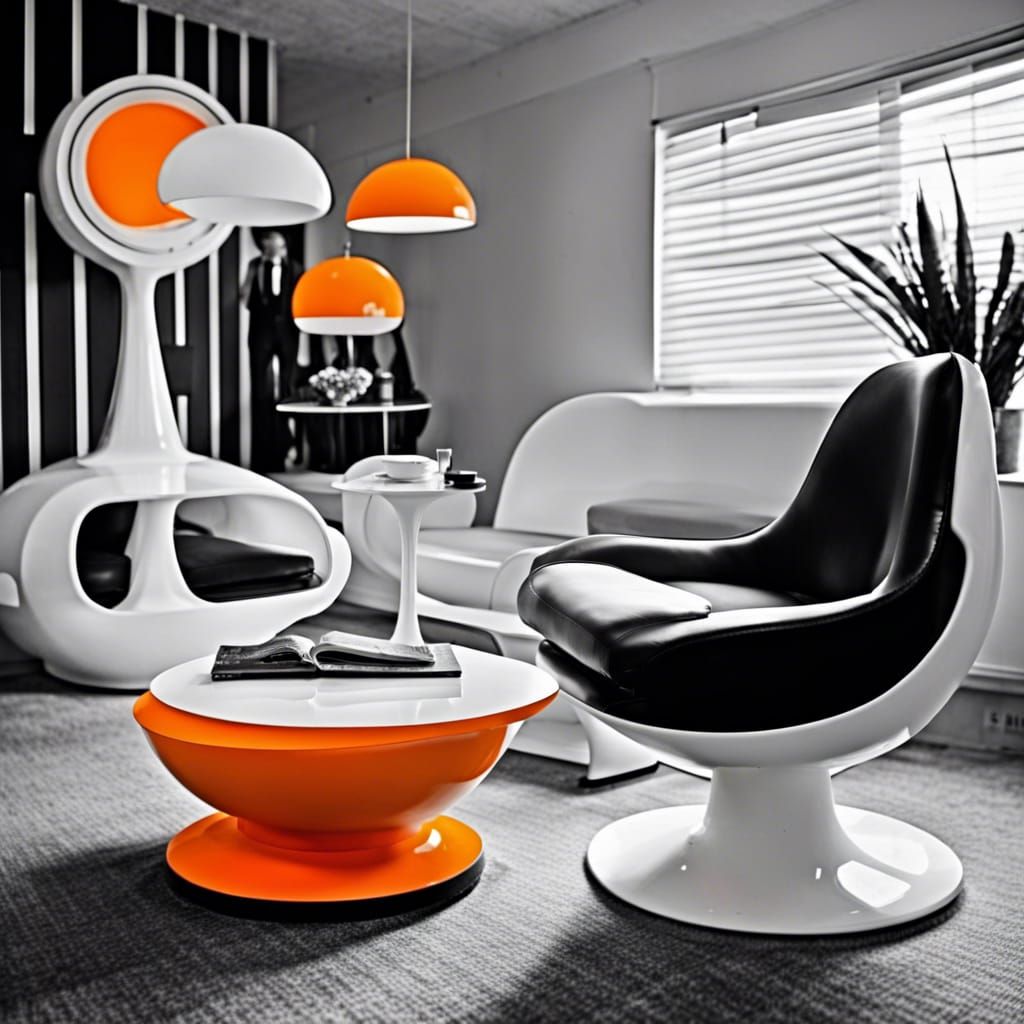 Space Age Mid-Century Modern Furniture in Bauhaus Style