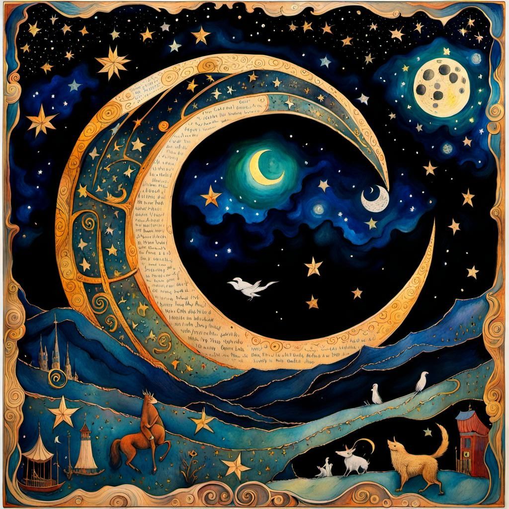 Moonlit Circus: A Watercolor Dreamscape