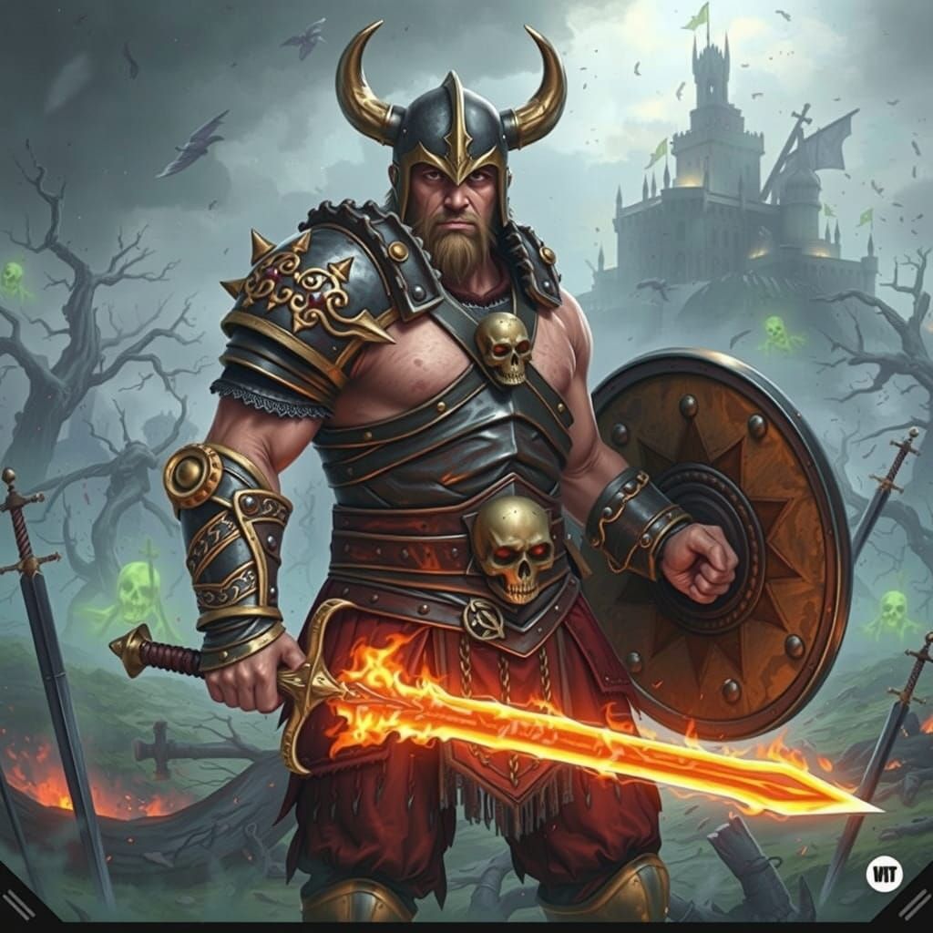 Grimdark Warrior on Cursed Battlefield