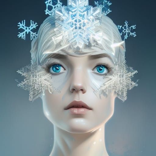 Book Snowflake in Art Nouveau Style