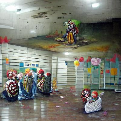 Creepy Clown Ritual in Abandoned Mall
