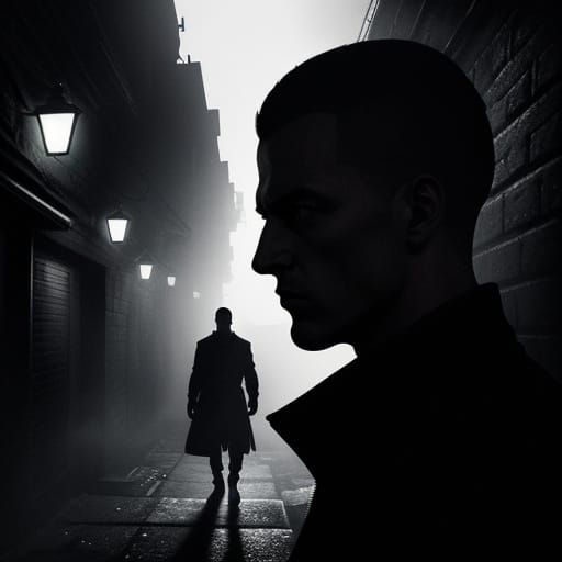 Person in Dark Alley: Hyperrealistic Photography