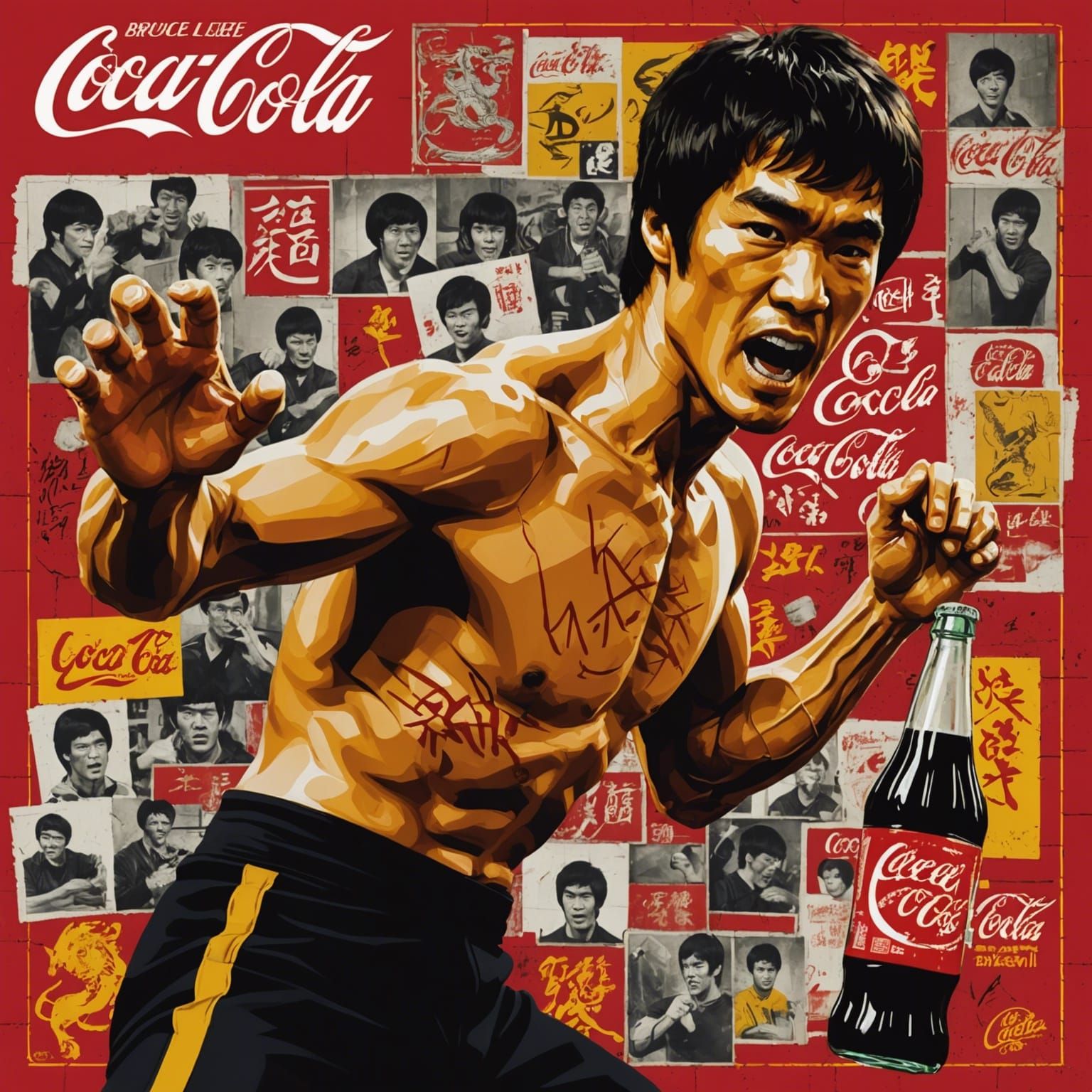 Bruce Lee and Coca-Cola: Surreal Kung Fu