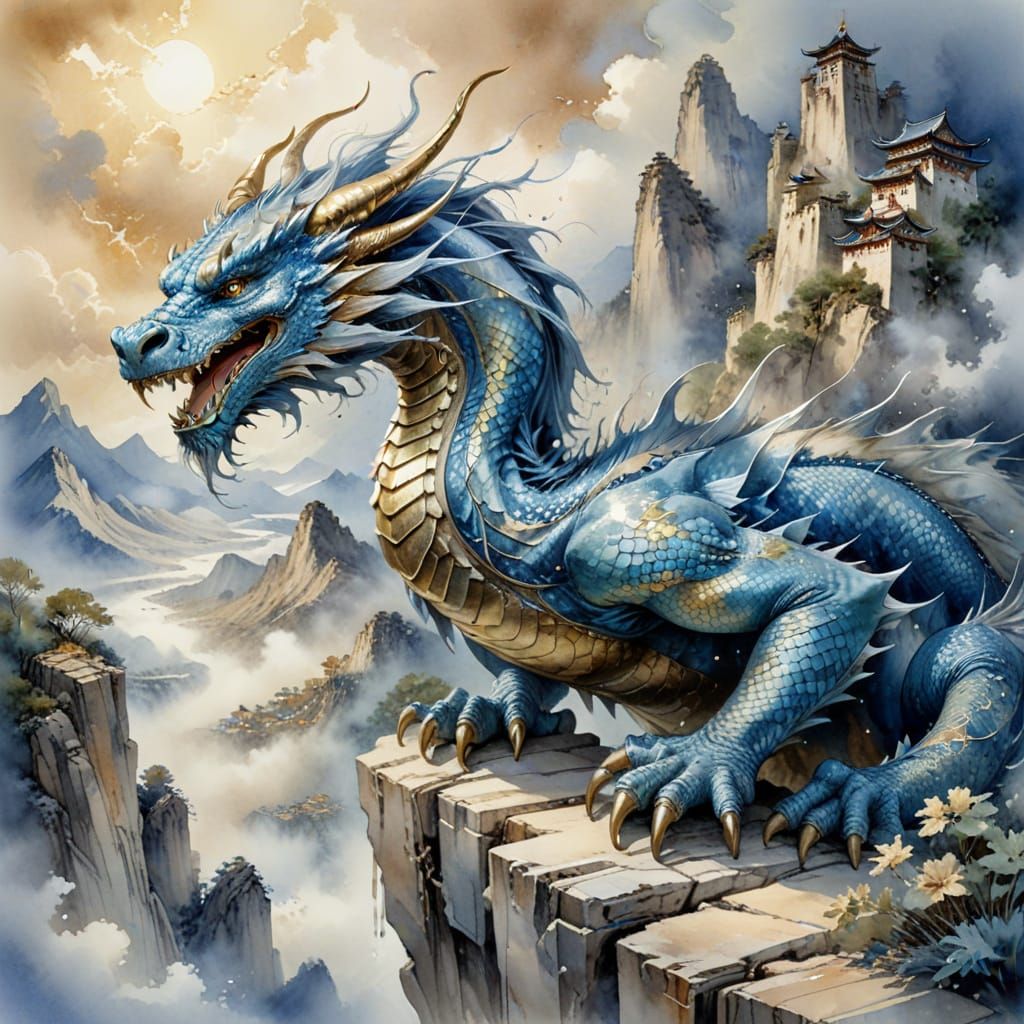 Serene Chinese Village on Dragon's Back