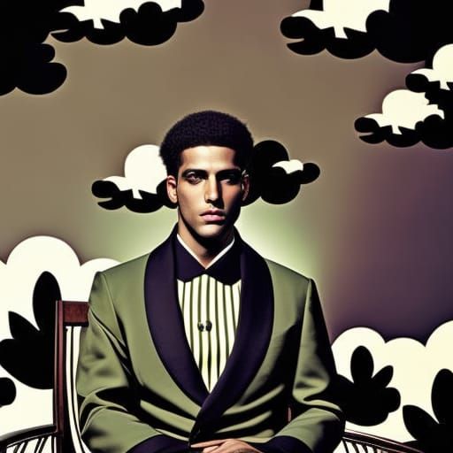 Greek Man in Garden: Professional Portrait Photography