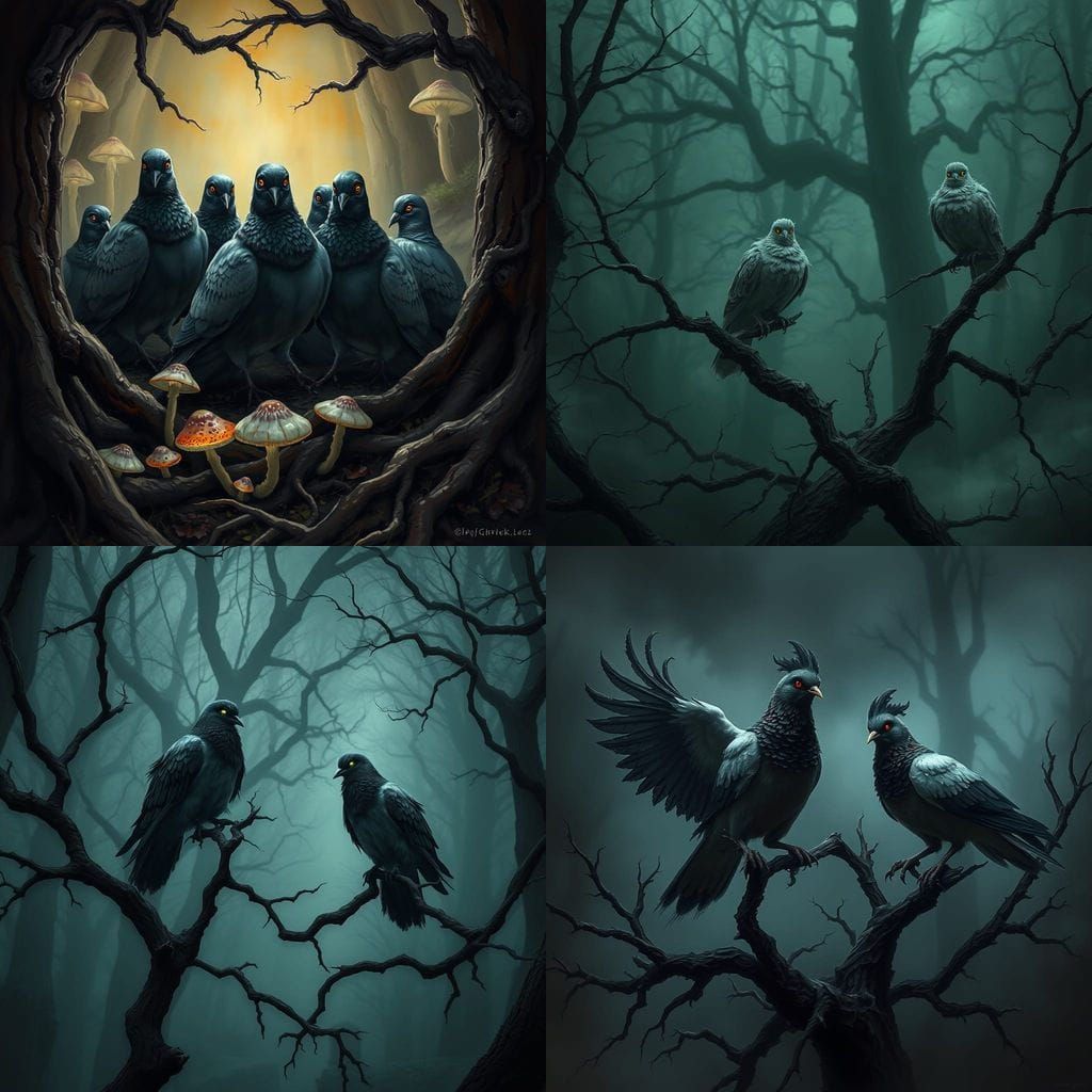 Mysterious Woodland Creatures Emerge in Darkness