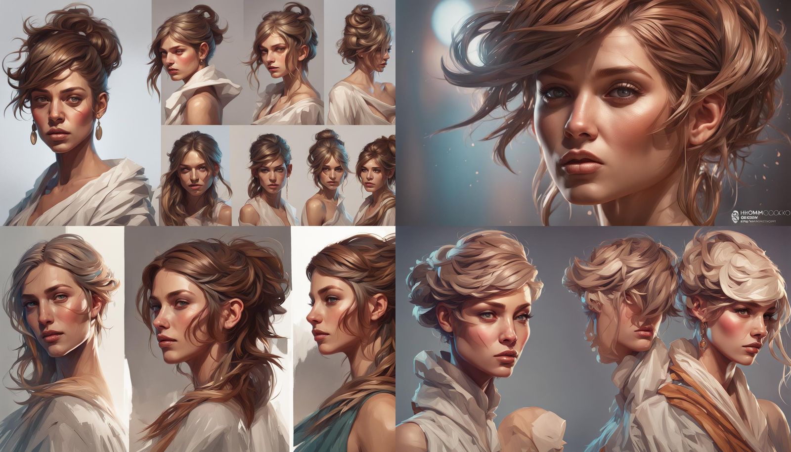 Modern Wooden Dressing: Hyperdetailed 8k Resolution Portrait