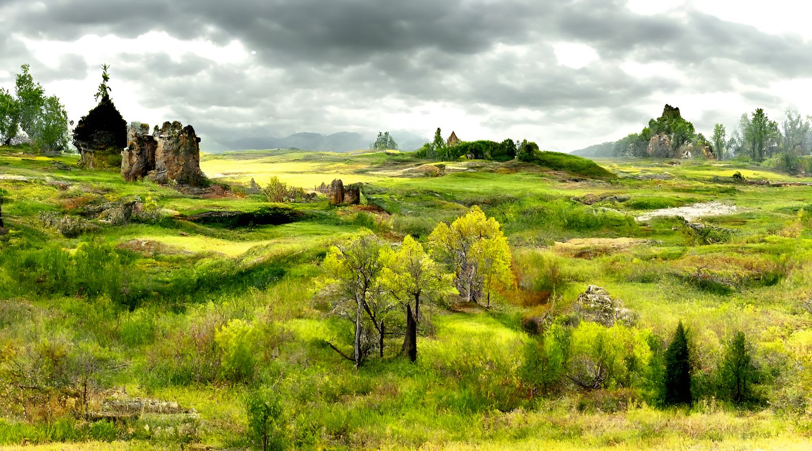 Medieval Landscape Vista in Photography Style