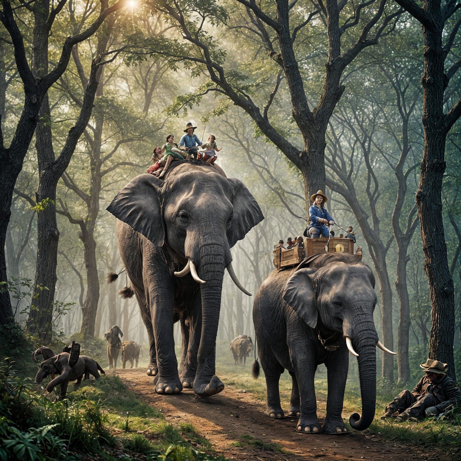 Elephant Rides with Pinocchio and Cyrano