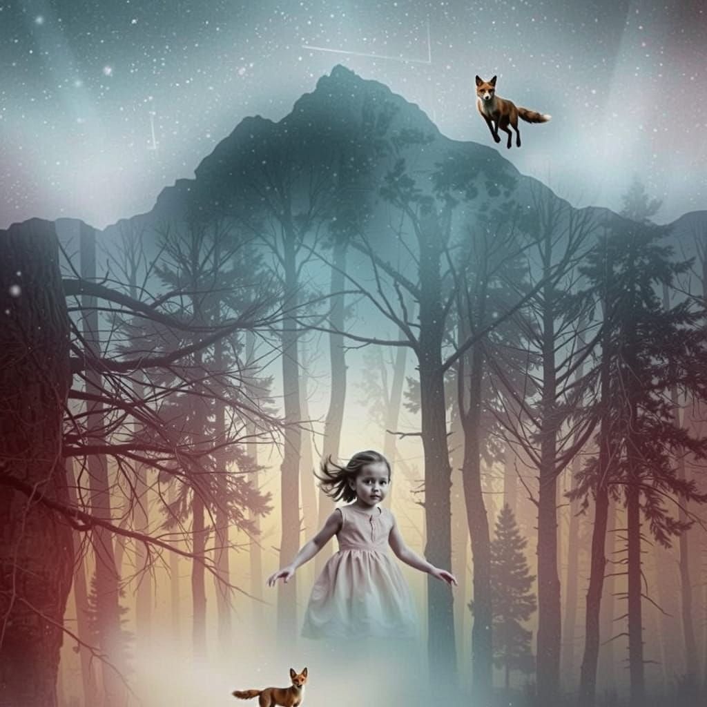 Mysterious Fox Emerges from Wilderness Silhouette