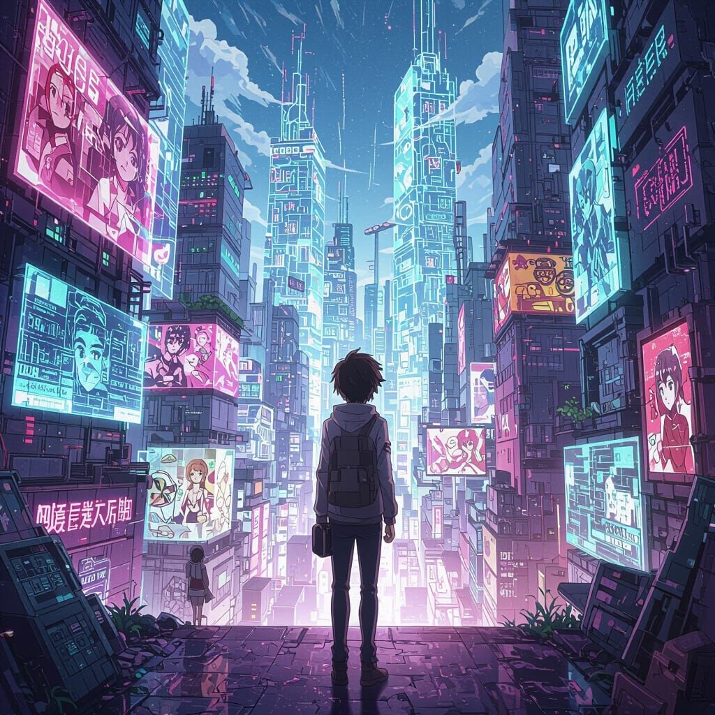 Anime Metropolis Memory Archive with High Schooler