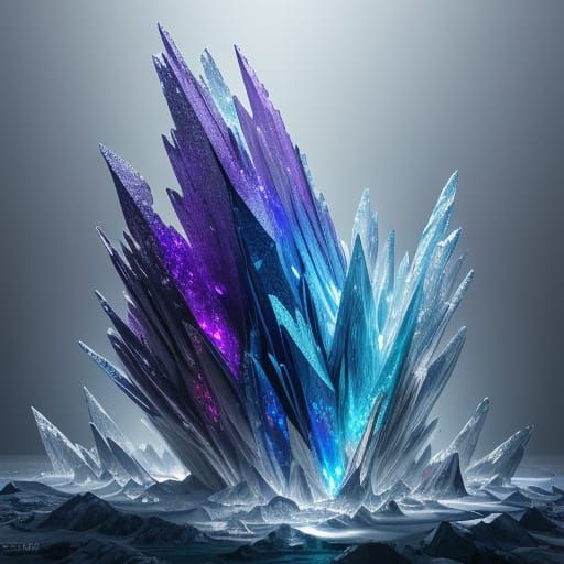 Surrealist Sculptures of Frozen Water in Golden Light