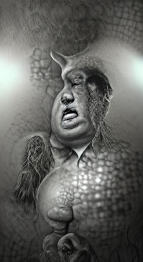 Betrayal and Lies: A Lowbrow Charcoal Drawing