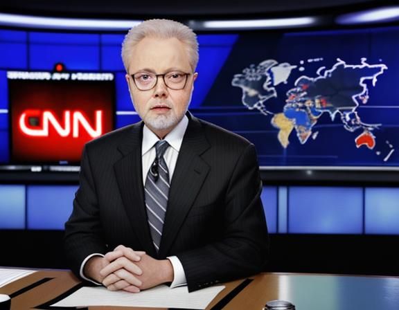 Wolf Blitzer, television studio