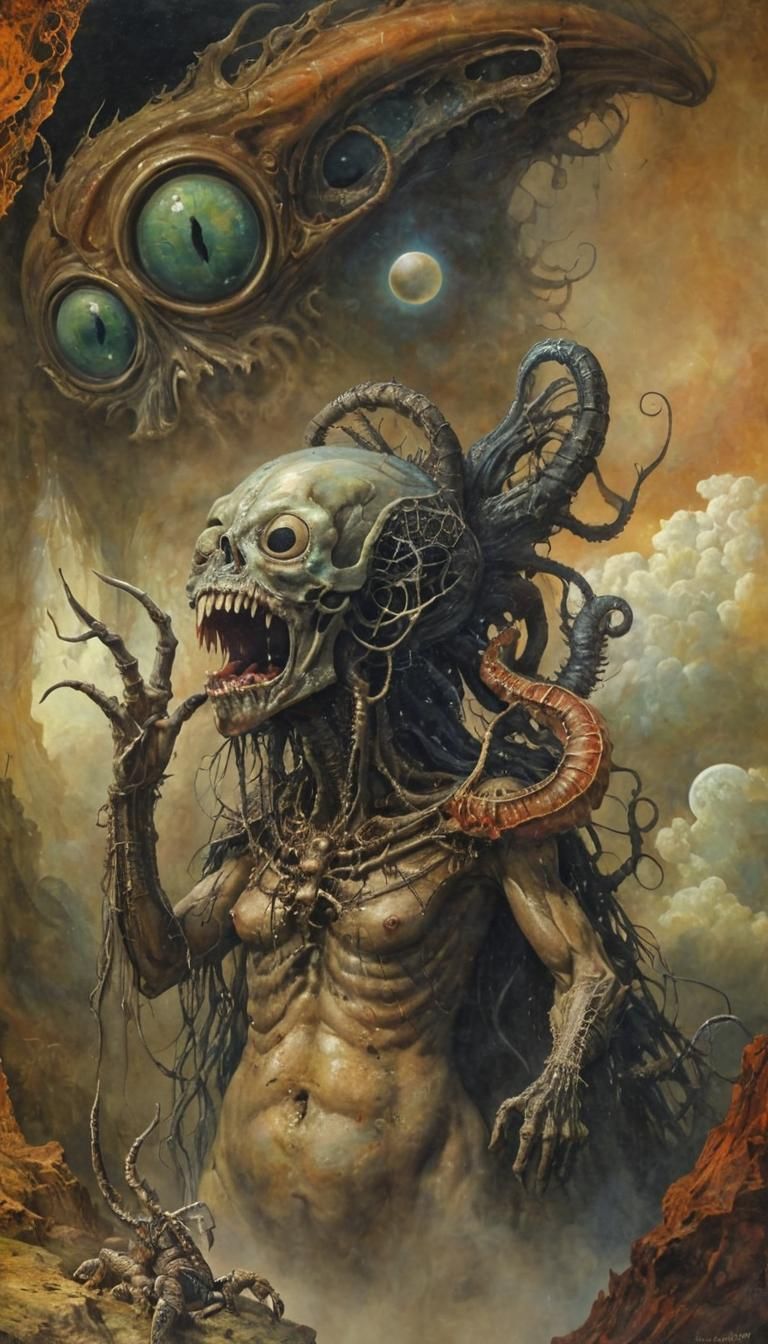 Ayahuasca Dream: Surreal Fantasy Painting in Oil