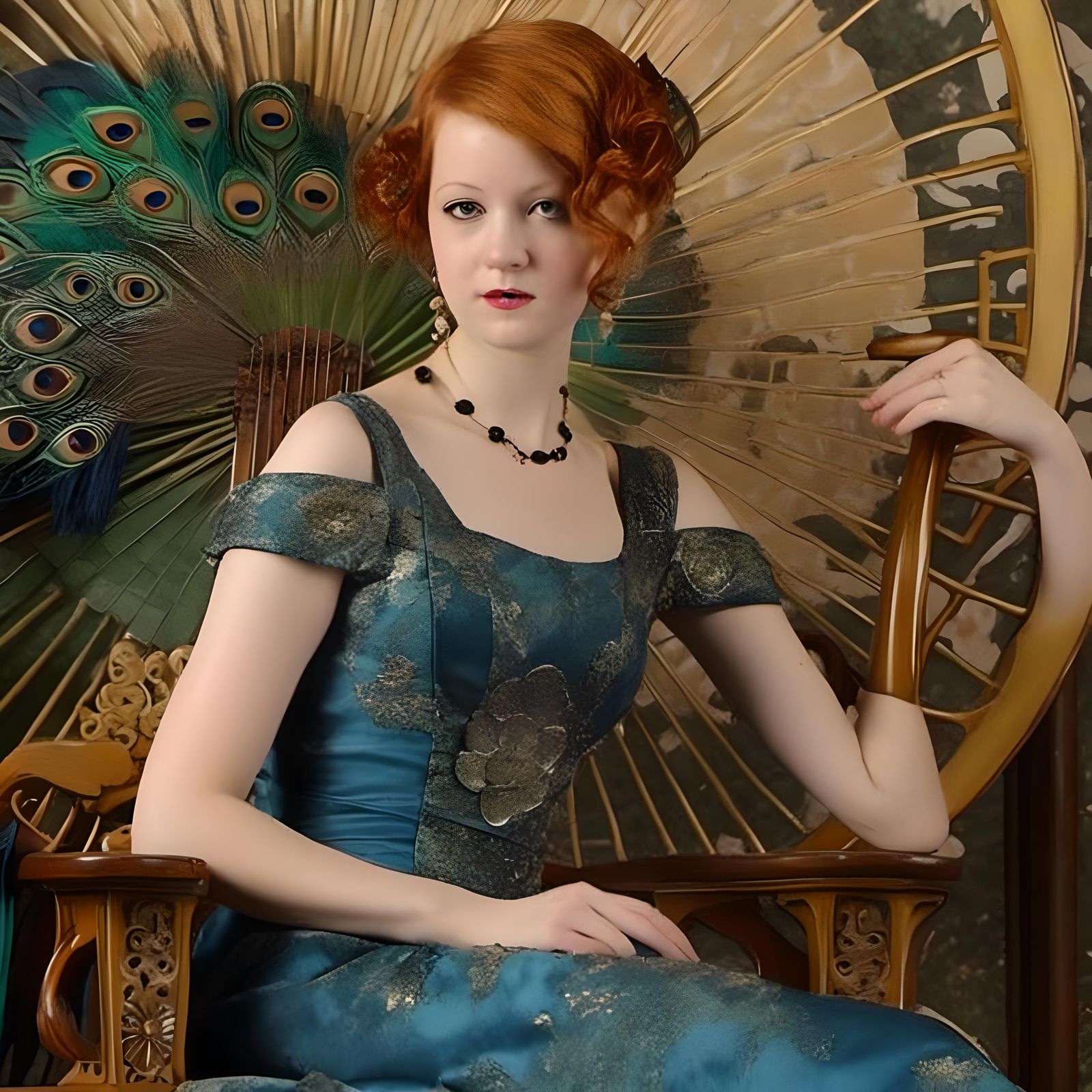 Art Nouveau Girl in Style of Mucha