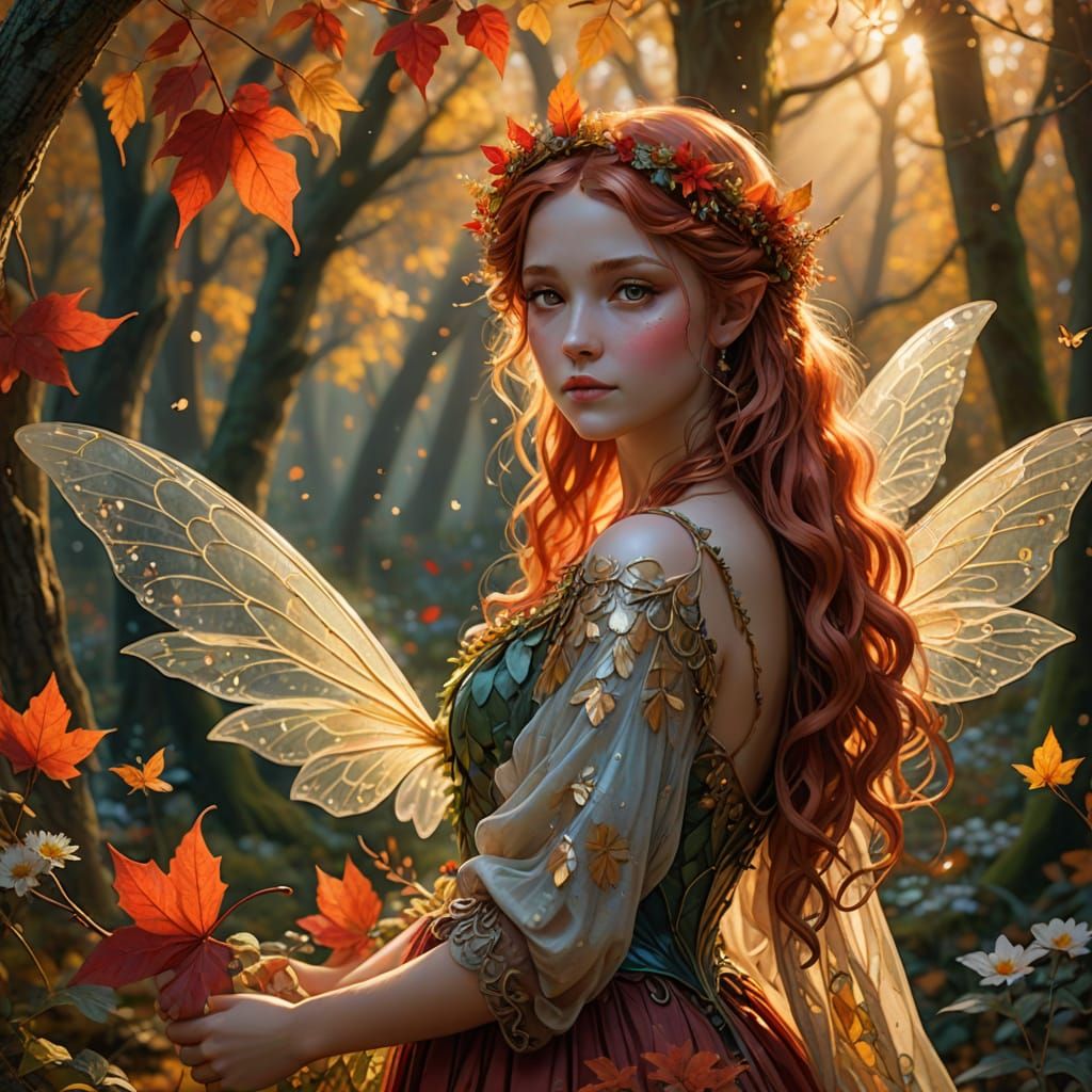 Seasonal Fairies in Whimsical Forest