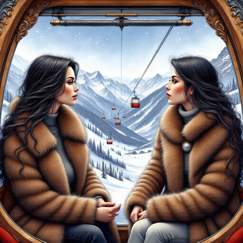 Sisters in Winter Luxury Ascend to Alpine Lodge