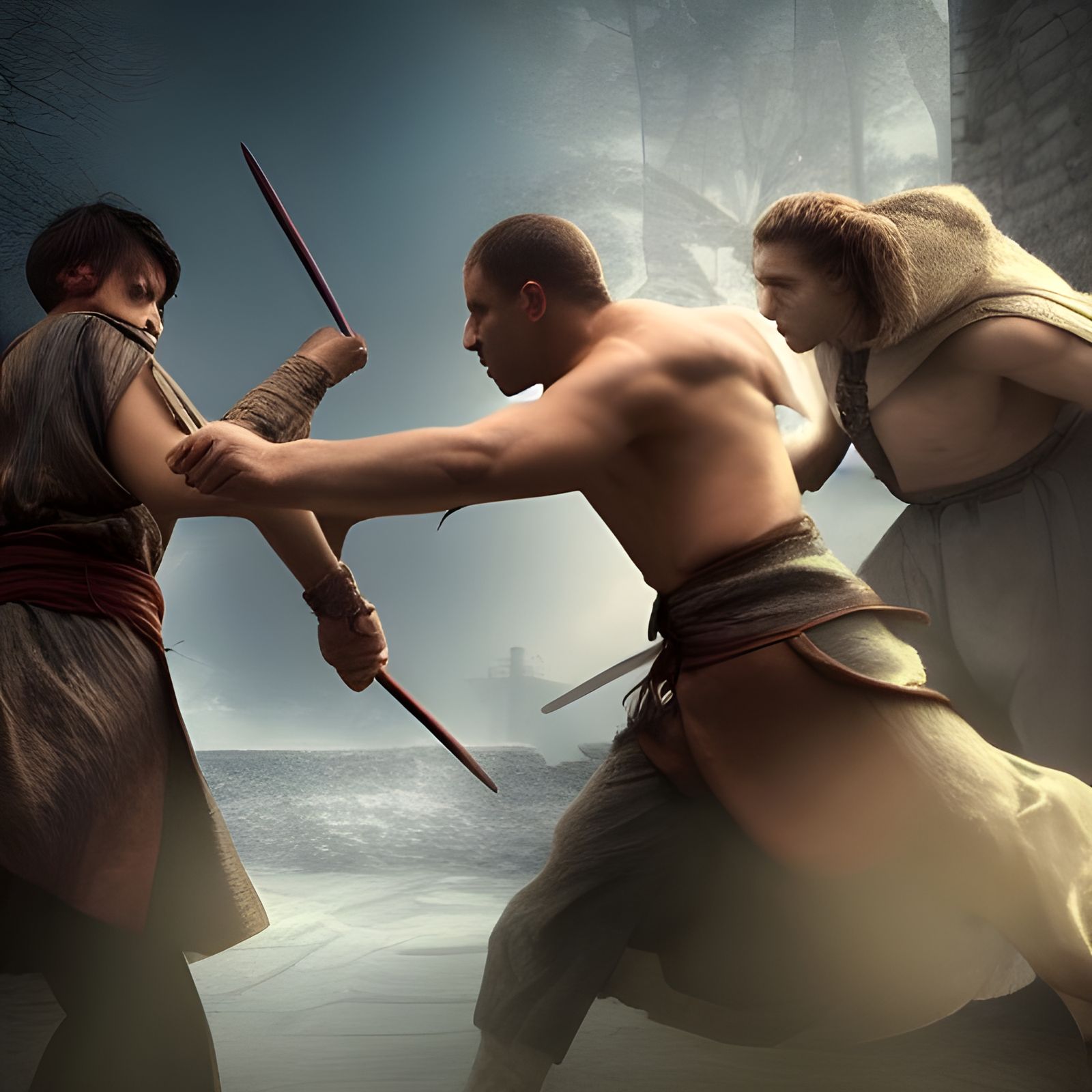 Cinematic Magic Fight in Hyper-Realistic Detail