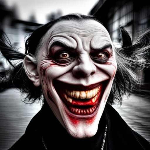 Vampire at a Happy Carnival in HDR