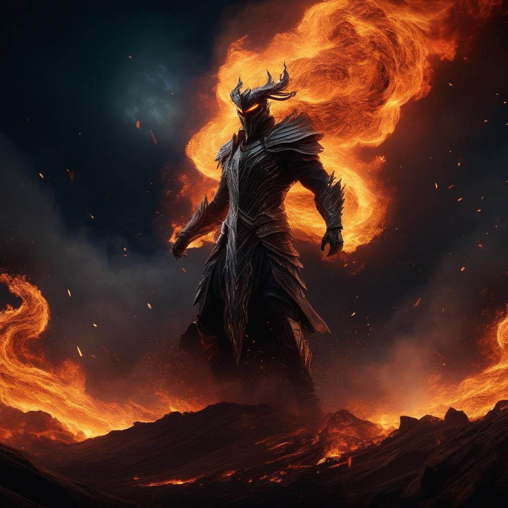 Demonic Dance in Firelight: Hyperdetailed 4K Cinematography