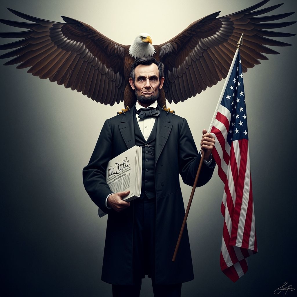 Proud Abraham Lincoln Portrait in Hyper-Realism