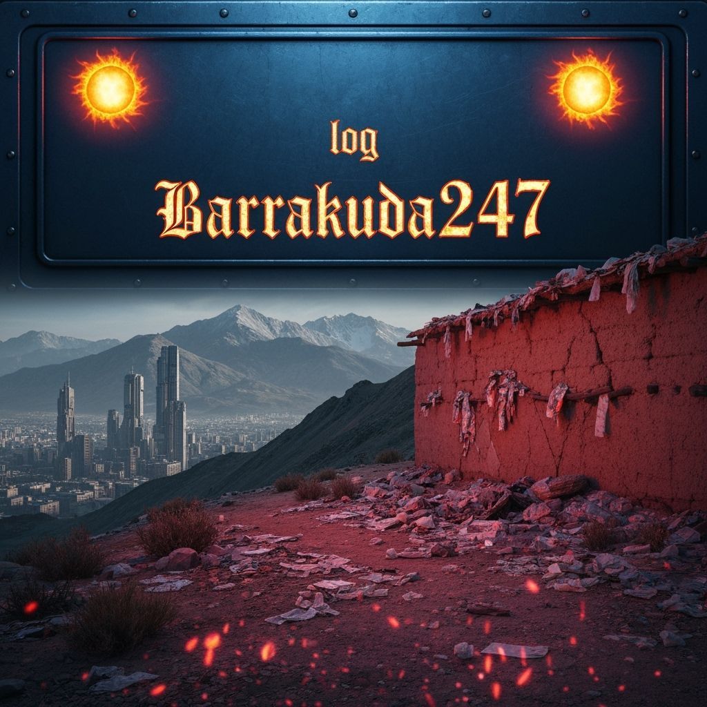 Dystopian Mountain View of Futuristic City